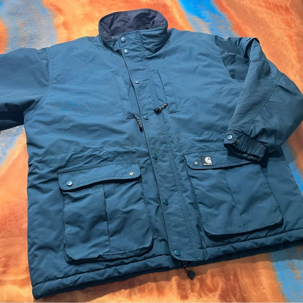 Vintage Carhartt Quilted Work Chore Jacket size 4XL